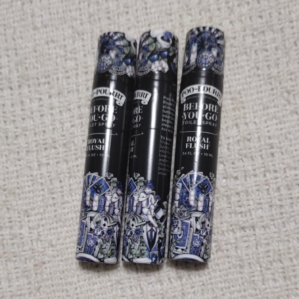 New Poo-Pourri Royal Flush Toilet Spray Bundle Of 3 10 Ml Each
